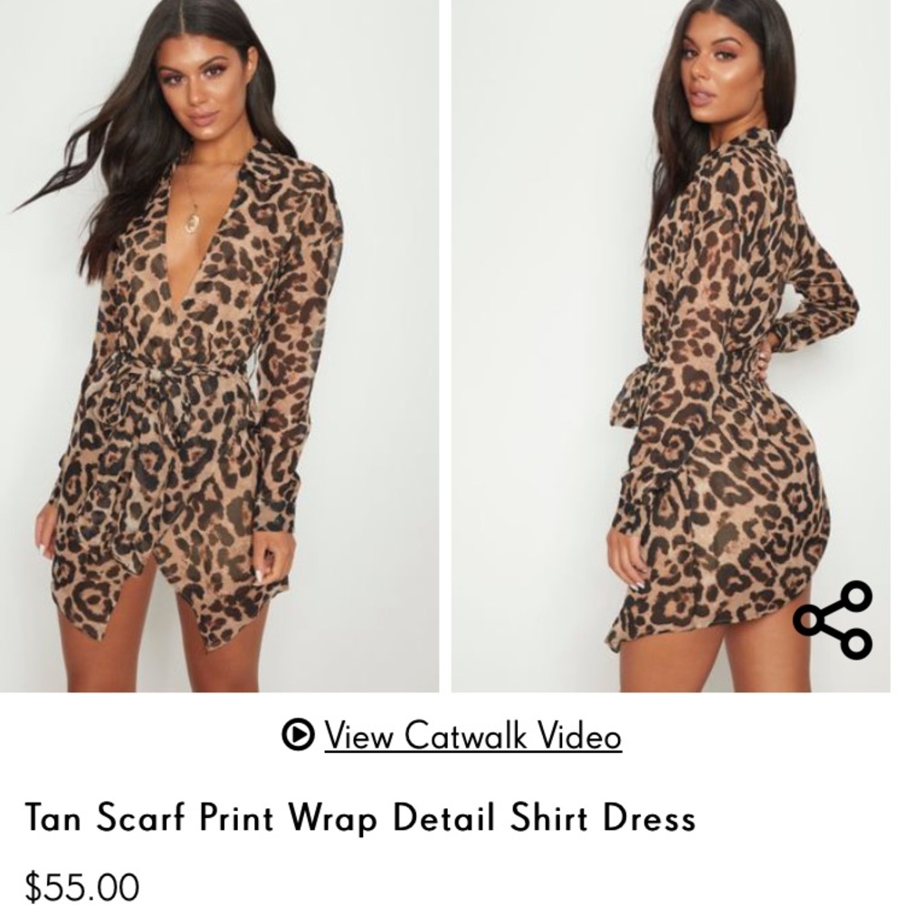 Leopard Print Wrap Dress